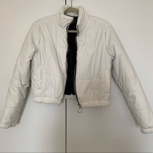 White Wild Fable Bomber Jacket
